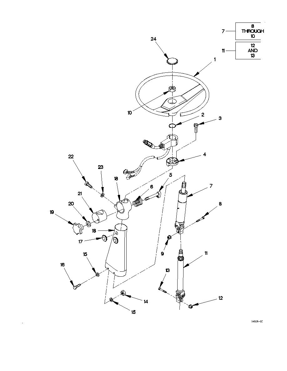 FIGURE 210. STEERING WHEEL AND COLUMN