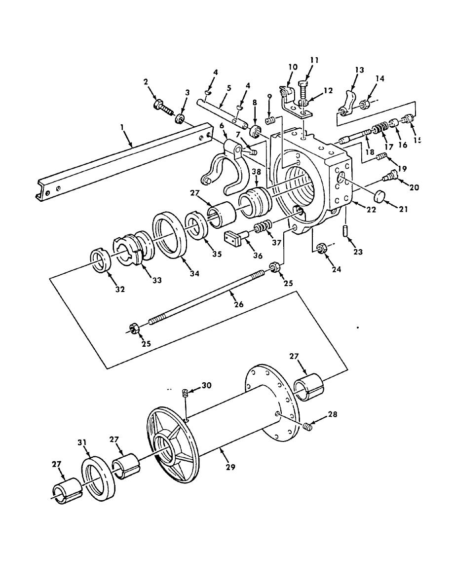Figure 473. Front Winch Basic, Drum and Related Parts