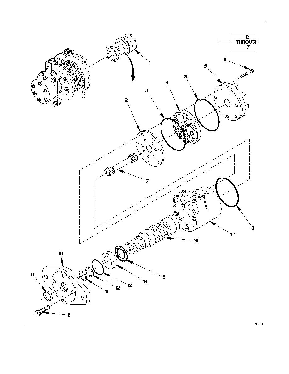 FIGURE 330. M1089 HOIST HYDRAULIC MOTOR